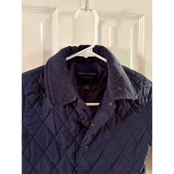 Janie & Jack Navy Blue Quilted Jacket - Picture 3 of 3